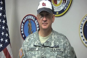 Maj. Gen. Steve Danner, St. Louis Cardinals, with Prop