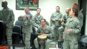 AFCENT Band Surprises Birthday Airman