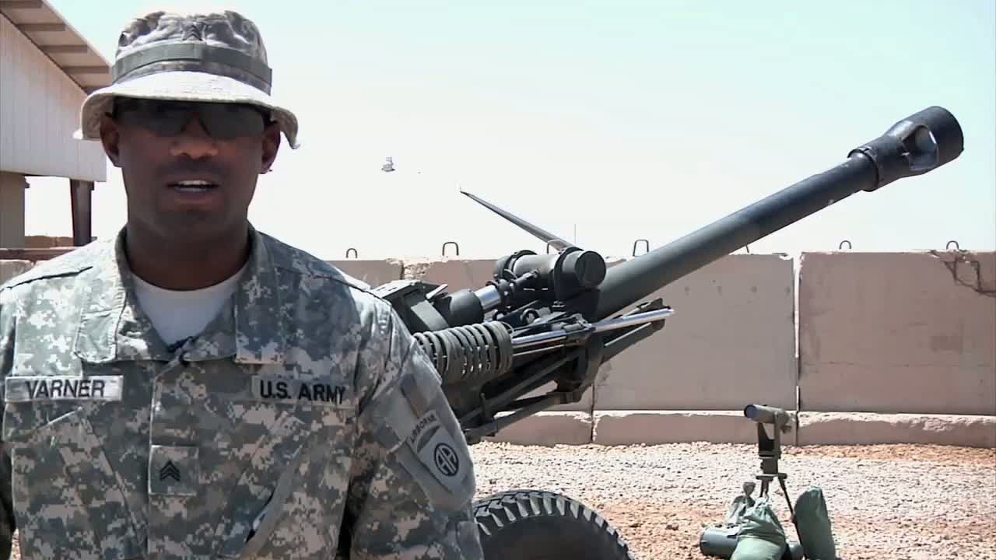 Sgt. Isaac Varner, a Communications NCO with Bravo Battery, 2nd battalion, 319th Airborne Field Artillery Regiment, 2nd Advise and Assist Brigade, 82nd Airborne Division, sends a shout out to North Carolina State University. Also available in high definition