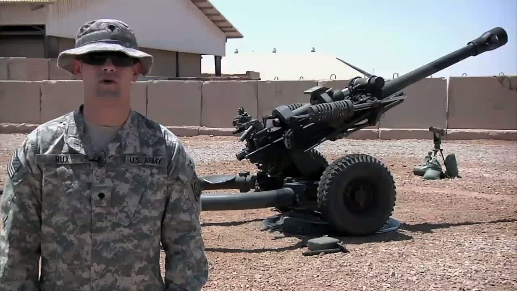 Spc. Charles Hux, a Night Vision Goggles Repairman, with Golf Battery, 2nd battalion, 319th Airborne Field Artillery Regiment, 2nd Advise and Assist Brigade, 82nd Airborne Division, sends a shout out to North Carolina State University. Also available in high definition