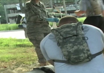 Army National Guardsman Evacuated Displaced Civilians