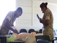 Sailors learn basic life support skills