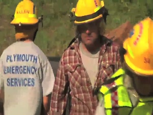 Unloading Relief Supplies in Plymouth, Vermont