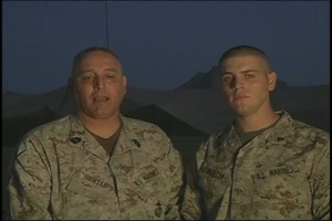 Marine Master Gunnery Sgt. James and Cpl. Nathan Hunter - WNCT