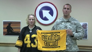 Spc. Karena Dows and Cpt. John Giaquinto