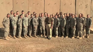 Secretary of the Army and Mustang Soldiers Shout Out