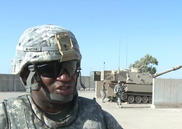 Artillery Soldiers Training to Defend
