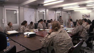 Chaplain of the Marine Corps Visits FET Marines at Camp Leatherneck, Helmand Province