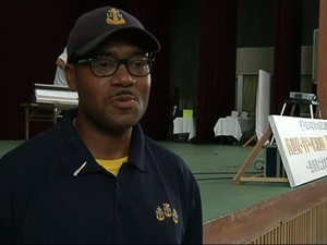 Sailors Participate in Burger Eating Contest