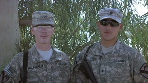 Spc. Sergio Pena and Pfc. Seamus McLaughlin