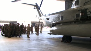 AMERCAL helicopter boarding and debarking training on Marine Corps Base Hawaii, Kaneohe Bay