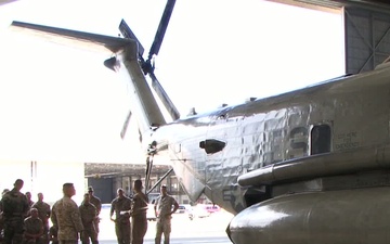 AMERCAL helicopter boarding and debarking training on Marine Corps Base Hawaii, Kaneohe Bay