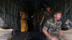 AMERCAL  helicopter boarding and debarking training on Marine Corps Base Hawaii, Kaneohe Bay
