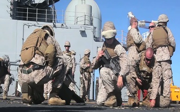 MPs conduct small arms fire training aboard Bonhomme Richard, Part 1