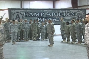 364th ESC Flag Unfurling and Patch Ceremony - Broll