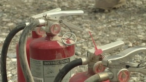 Fire Department Personnel at Bagram Teaching Fire Safety - Broll