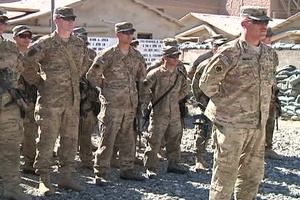 Interview and B-roll of Maj. Gen. Myles Deering conducting battlefield circulation of the 45th Infantry Brigade Combat Team's Areas of Operation
