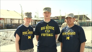 3 Airmen send "Shout Out" to University of Michigan During Ohio State Game