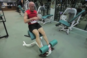 Maj. Jesse Sjoberg Performs Workout Routine