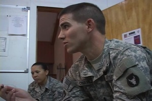 Chaplain Marshall Chavez at Camp Virginia, Kuwait