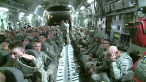 First Infantry Division Soldiers Depart Iraq via Sather Air Base