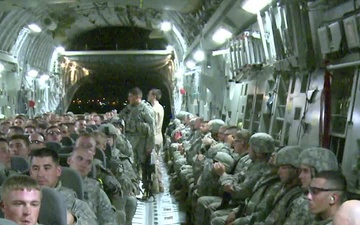 First Infantry Division Soldiers Depart Iraq via Sather Air Base