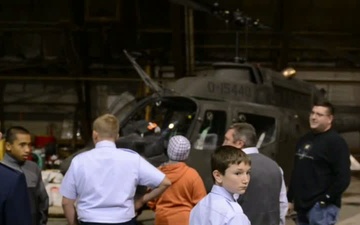 CAP cadets check out Missouri Guard helicopter