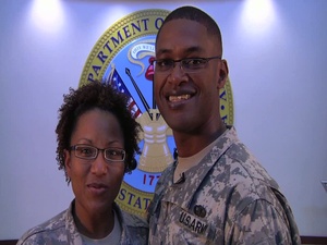 Maj. Vernon Davis and Maj. Daphne Davis