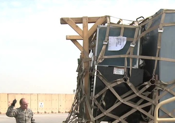 Sather Aerial Porters Assist Cargo at Taji Air Field