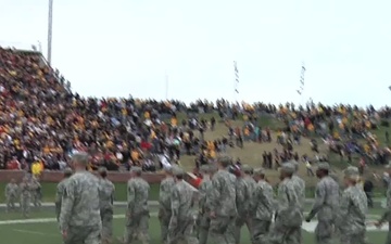 Missouri's Newest Citizen-Soldiers Swear In at Halftime of the Missouri vs. Texas Football Game - B-roll