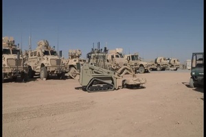 Minotaur, a Modified Bobcat Used to Detect and Interrogate Improvised Explosive Devices (IED'S)