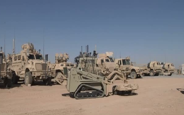 Minotaur, a Modified Bobcat Used to Detect and Interrogate Improvised Explosive Devices (IED'S)