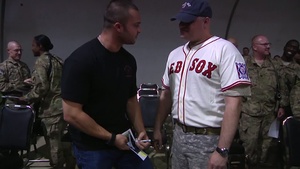 NY Yankee Nick Swisher visits Troops in Kabul