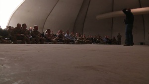 Pro Golfer Colin Montgomerie Visits Troops in Kabul, Afghanistan