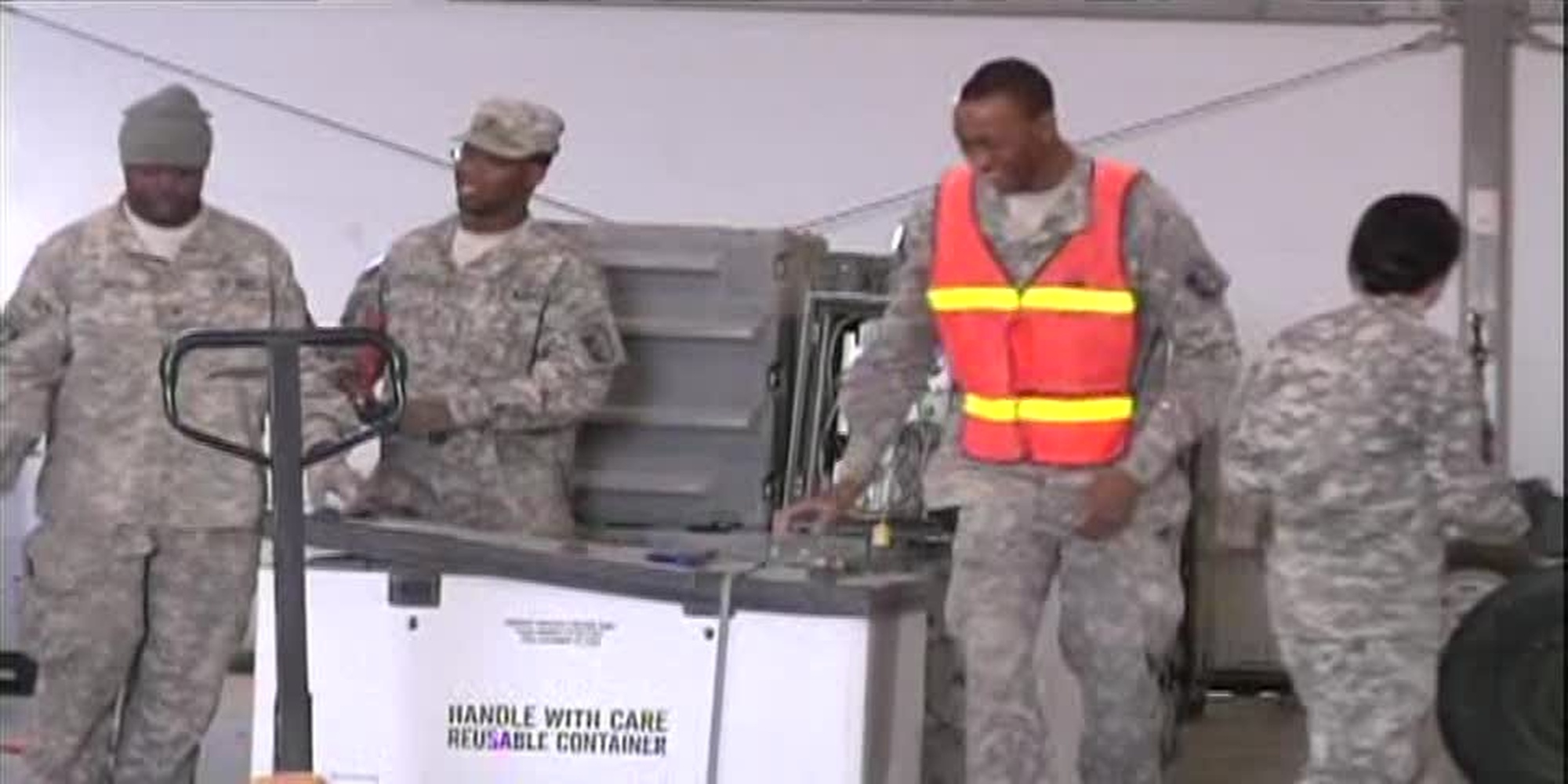 Package about 227th Quartermaster Company soldiers finishing the last days of Contingency Operating Base Adder&#39;s redistribution property assistance team yard.