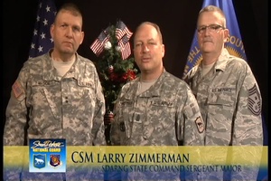 Maj. Gen. Tim Reisch, Command Sgt. Maj. Larry Zimmerman and Chief Master Sgt. Jim Welch