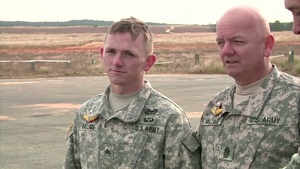 Sgt. Joseph Vallade and Command Sgt. Maj. Paul Vallade