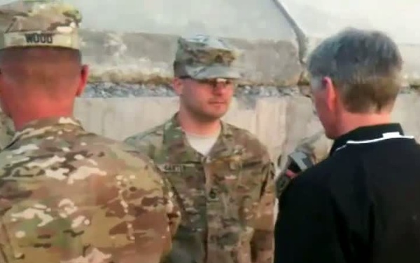 Secretary of the Army John McHugh Visits Kandahar