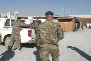 JSC-A Shares Holiday Care Packages with British Partners