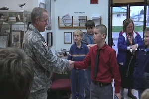 Students at Custer Baker Intermediate School Update Camp Atterbury Book B-Roll #1