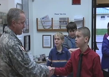 Students at Custer Baker Intermediate School Update Camp Atterbury Book B-Roll #1