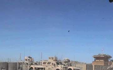 Soldiers Load Supplies in a CH-47 Chinook