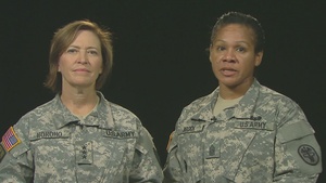 Lt. Gen. Patricia Horoho and Command Sgt. Maj. Donna Brock