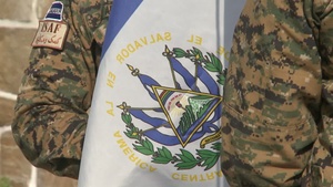 El Salvador Flag Raising Camp Eggers, Afghanistan