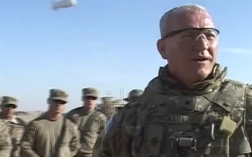 BG Carroll Wishes Happy New Year to Convoying Troops in Shir Ghazay