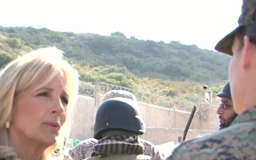 Dr. Jill Biden Attends an Exercise Conducted by the Marines of 1/5