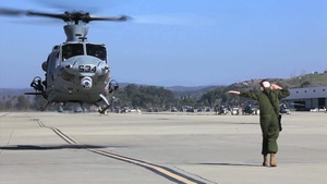 Marine Light Attack Helicopter Training Squadron 303 flies UH-1Y "Yankee" helo