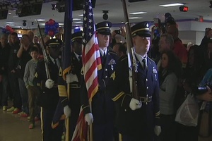 Warrior Transition Command Soldiers At the NFL Charities Celebrity Bowling Classic B-Roll #1