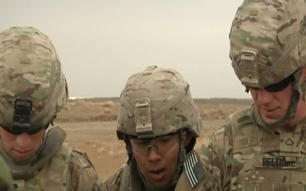 COMBAT ENGINEERS PASSING ON SOME EXPLOSIVE KNOWLEDGE