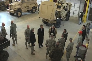 David L. McGinnis Acting Assistant Secretary of Defense For Reserve Affairs Visits Camp Atterbury B-Roll #2